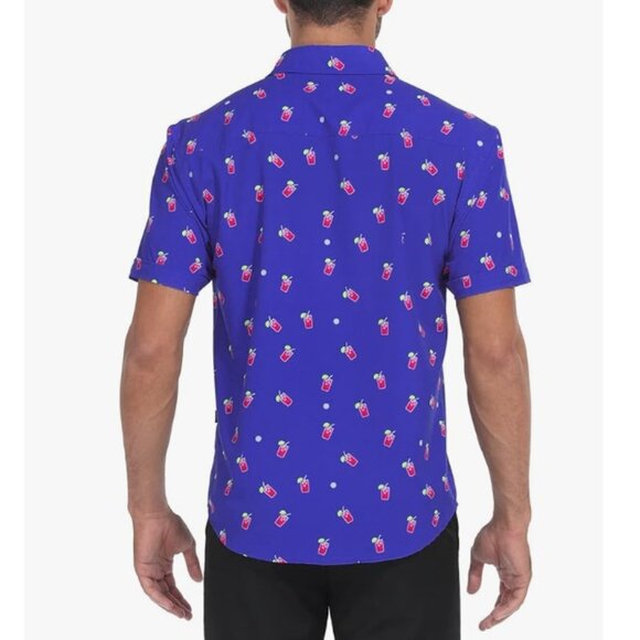 LRD Men's Novelty Casual Button Down Shirt Short Sleeve Dress Shirt - Picture 5 of 10